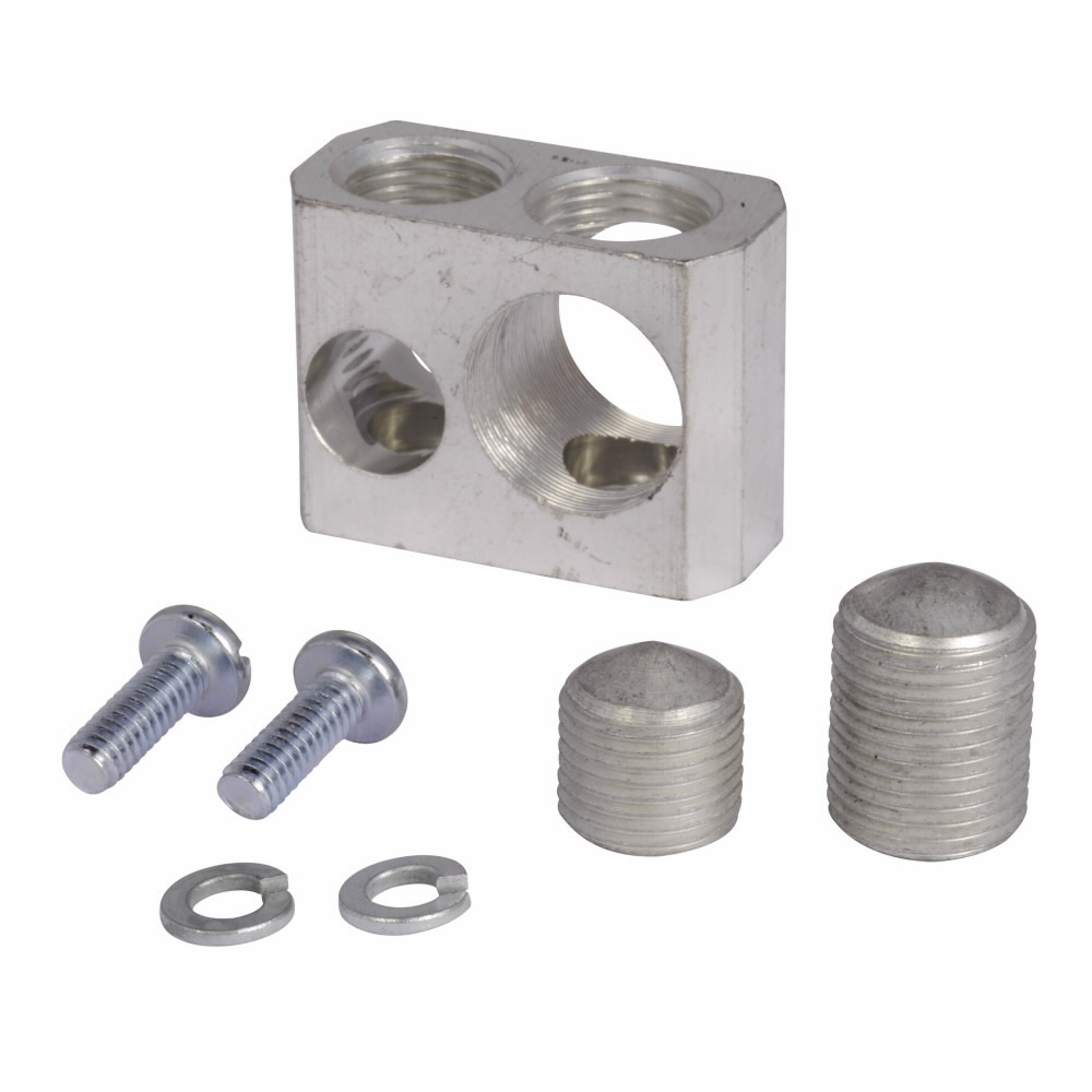 Eaton meter pack field-installed lugs, Field-installed lugs, Used with: 400 or 600A main bus, Wire size: (1) #6 AWG-600 kcmil or (2) #2/0 AWG-250 kcmil