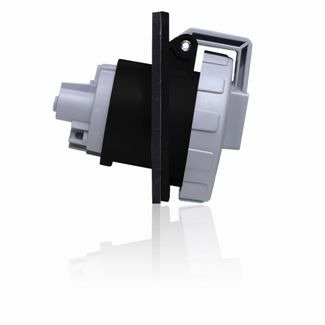 30 Amp, 600 Volt 3-Phase, IEC 309-1 & 309-2, 3P, 4W, Outlet North American Pin & Sleeve Receptacle, Industrial Grade, IP67, Watertight - Black