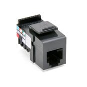 Voice Grade QuickPort Connector, 6P6C, Grey