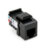 6P6C Voice Grade QuickPort Connector, Black