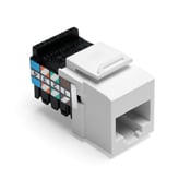 Voice Grade QuickPort Connector, 8-Wire, White