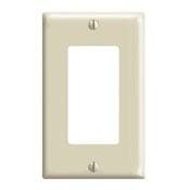1-Gang Decora/GFCI Device Decora Wallplate, Standard Size, Thermoset, Device Mount, Ivory