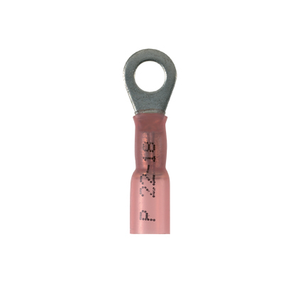 Ring Term, Heat Shrink, 22-18 AWG, #6 St