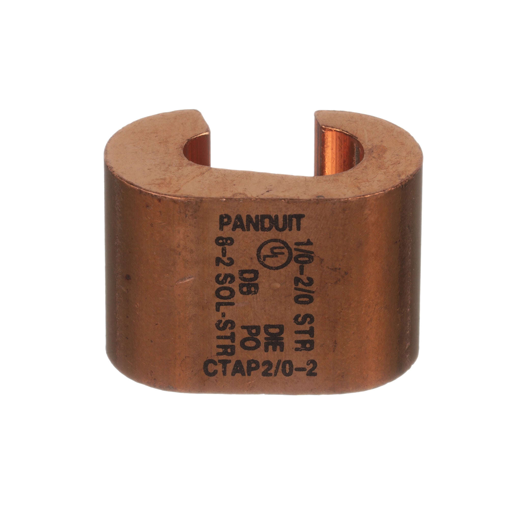 StructuredGround CTAP2/0-2-X Comp. Tap, 2/0-2, Copper, PK10