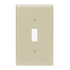 1-Gang Toggle Device Switch Wallplate, Standard Size, Thermoset, Device Mount, Ivory