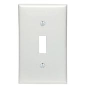 1-Gang Toggle Device Switch Wallplate, Standard Size, Thermoplastic Nylon, Device Mount, White
