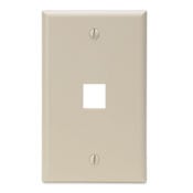 QuickPort Wallplate, Single Gang, 1-Port, Ivory