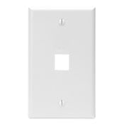 QuickPort Wallplate, Single Gang, 1-Port, White