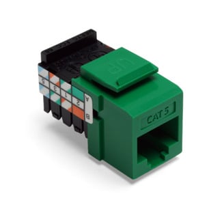 Category 5 QuickPort Connector, CAT 5, Green