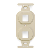 QuickPort Duplex Type 106 Insert, 2-Port, Ivory