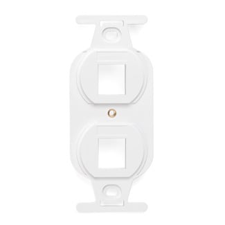 QuickPort Duplex Type 106 Insert, 2-Port, White