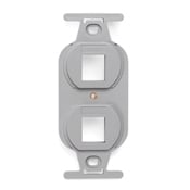 QuickPort Duplex Type 106 Insert, 2-Port, Grey
