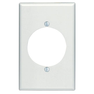 1-Gang Flush Mount 2.15-Inch Diameter, Device Receptacle Wallplate, Midway Size, White