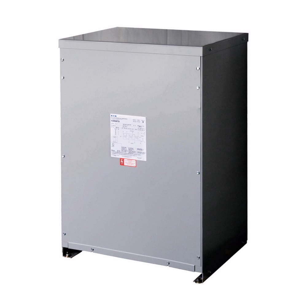 Eaton General-Purpose Transformer, Dry Type Distribution, DT-3, Three-phase, PV: 480V, Taps: 2 at +2.5% FCAN, 4 at -2.5% FCBN, SV: 208Y/120V, 150C, 45 kVA, Al windings , Frame: 916AN