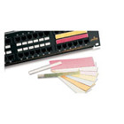 QuickPort Identification Kit. For use with 24- and 32-port patch panels.  Label holder includes adheasive backing for applying directly to patch panel surface.
