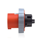 60 Amp, 277/480 Volt 3PY, IEC 309-1 & 309-2, 4P, 5W, Inlet North American Pin & Sleeve Receptacle, Industrial Grade, IP67, Watertight, - Red