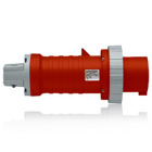 60 Amp, 480 Volt, IEC 309-1 & 309-2, 2P, 3W, North American-Rated Pin & Sleeve Plug, Industrial Grade, IP67, Watertight - Red