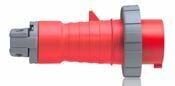 20 Amp, 480 Volt 3-Phase, IEC 309-1 & 309-2, 3P, 4W, North American-Rated Pin & Sleeve Plug, Industrial Grade, IP67, Watertight - Red