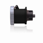 100 Amp, 600 Volt 3-Phase, IEC 309-1 & 309-2, 3P, 4W, Outlet North American Pin & Sleeve Receptacle, Industrial Grade, IP67, Watertight - Black