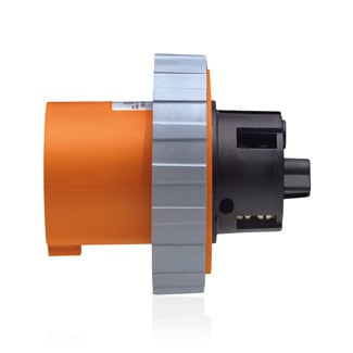 100 Amp, 480 Volt 3PY, Industrial Grade, Inlet North American Pin and Sleeve, IP67, Watertight, Red