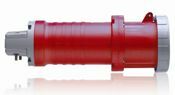 100 Amp, 480 Volt, IEC 309-1 & 309-2, 2P, 3W, North American Pin & Sleeve Connector, Industrial Grade, IP67, Watertight, - Red