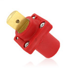 16 Series Male Panel Mount Receptacle with Half Round Tapped Terminal, Cam-Type, 600 Volt, 400 Amp, Cable Range - #2 to 4/0 AWG - RED