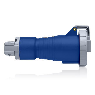20 Amp, 250 Volt 3-Phase, IEC 309-1 & 309-2, 3P, 4W, North American Pin & Sleeve Connector, Industrial Grade, IP67, Watertight, - Blue