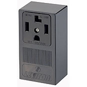 30 Amp, 125/250 Volt, NEMA 14-30R, 3P, 4W, Surface Mounting Receptacle, Straight Blade, Industrial Grade, Grounding, , Side Wired, Steel Strap, Black