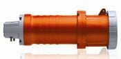 60 Amp, 125/250 Volt, IEC 309-1 & 309-2, 3P, 4W, North American Pin & Sleeve Connector, Industrial Grade, IP67, Watertight, - Orange