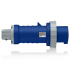 100 Amp, 250 Volt, IEC 309-1 & 309-2, 2P, 3W, North American-Rated Pin & Sleeve Plug, Industrial Grade, IP67, Watertight - Blue