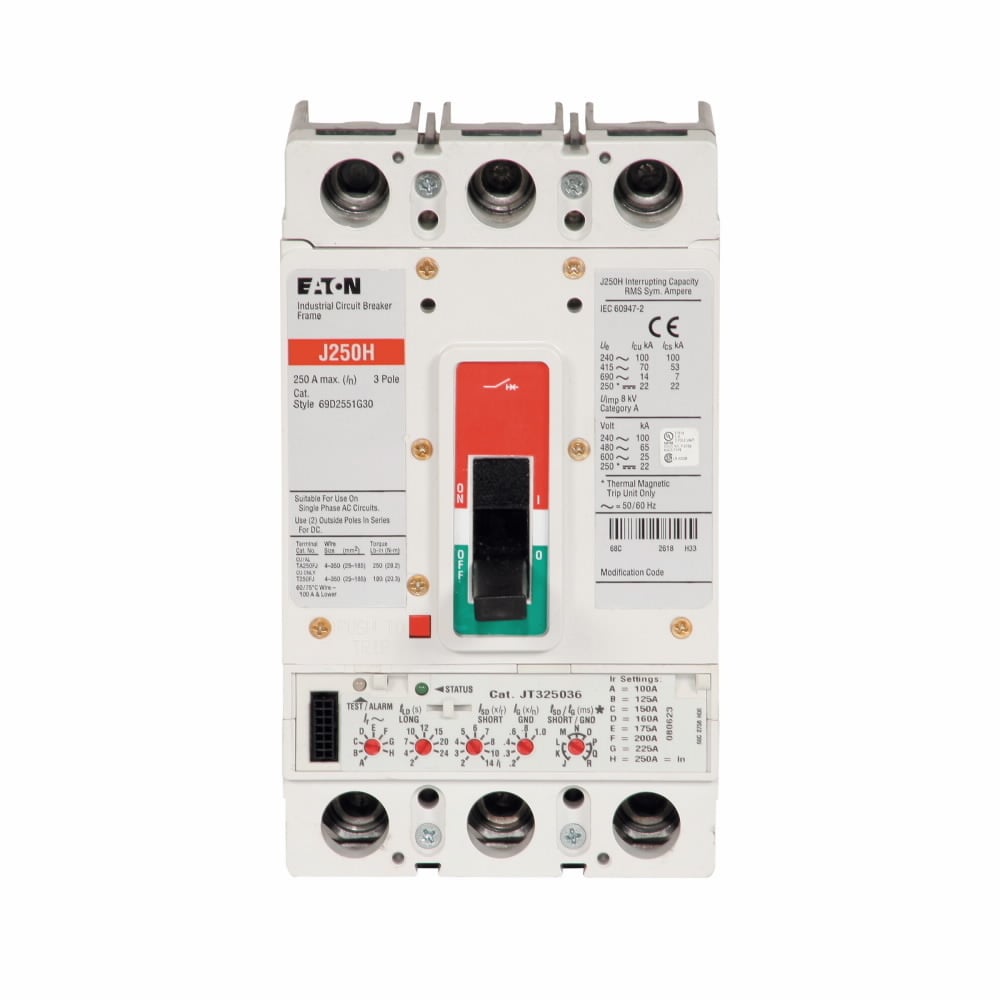 3P 200A 65KA@480/415V Fix Therm Adj Mag
