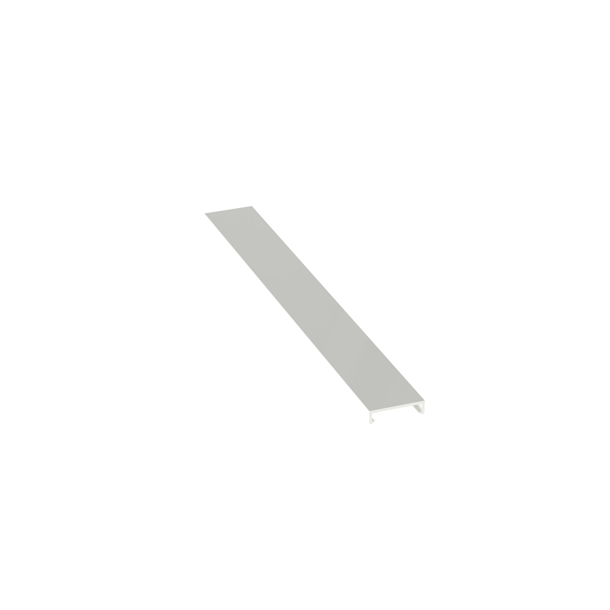 Duct Cover, PVC, 0.75W X 6FT, White      