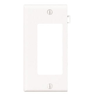 1-Gang Decora/GFCI Device Decora Wallplate, Sectional, Thermoplastic Nylon, Device Mount, End Panel, White