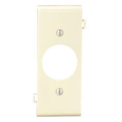 1-Gang Single 1.406-Inch Hole Device Receptacle Wallplate, Thermoplastic Nylon, Device Mount, Center Panel, Ivory