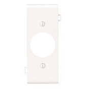 1-Gang Single 1.406-Inch Hole Device Receptacle Wallplate, Thermoplastic Nylon, Device Mount, Center Panel, White