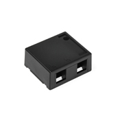 QuickPort Surface Mount Housing, 2-Port, Black, Includes 1 Blank QuickPort Insert