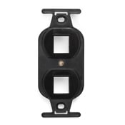 QuickPort Duplex Type 106 Insert, 2-Port, Black
