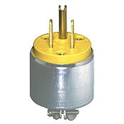 15 Amp, 125 Volt, Armored Grounding Plug, Yellow