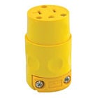 20 Amp, 125 Volt, Cord Outlet, Grounding, Yellow