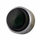 Eaton 10250T pushbutton lens, 10250T series, Indicating Light and Master Test Pushbutton Lens, Green actuator, Glass, Legend: Blank legend