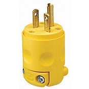 20 Amp, 250 Volt, Plug, Grounding, Yellow