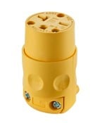 20 Amp 250 Volt Cord-Outlet Grounding Yellow