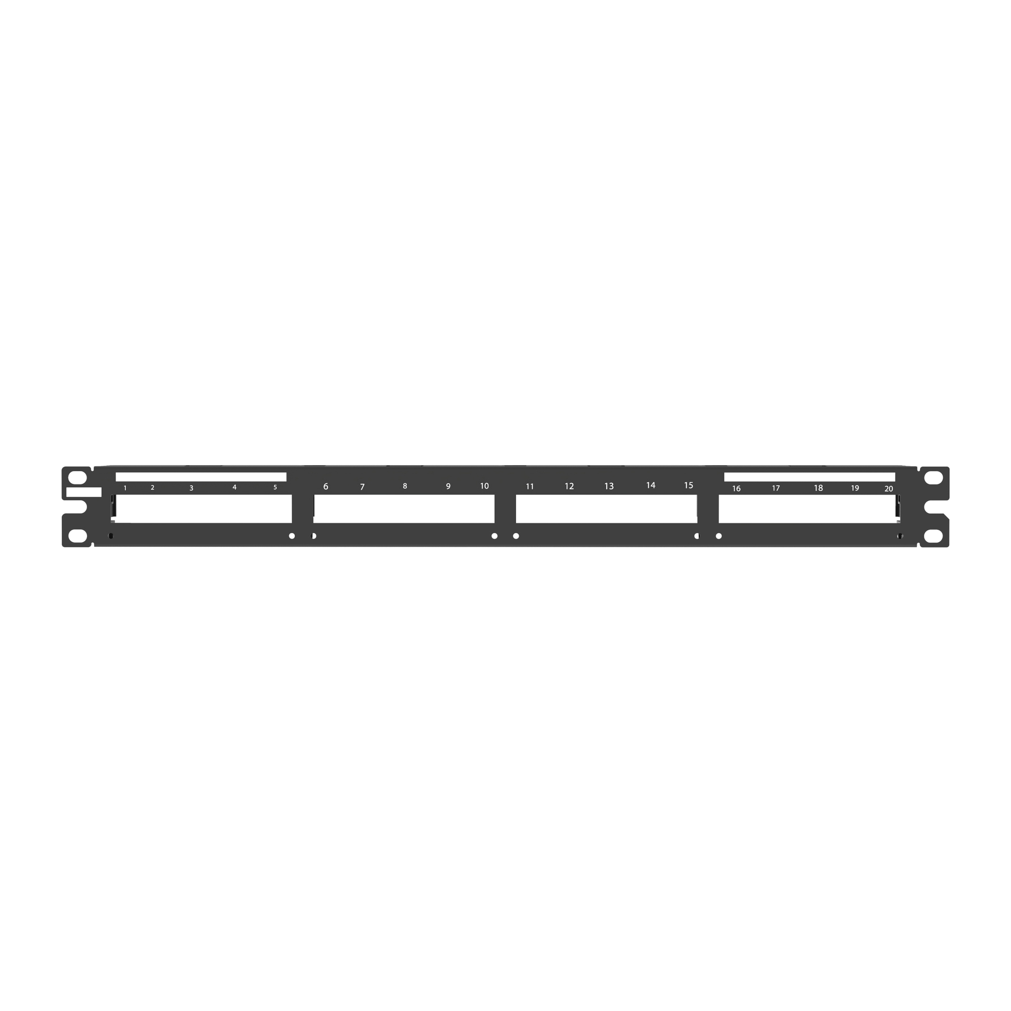 QN All Metal Patch Panel, Flat, 24 Port,