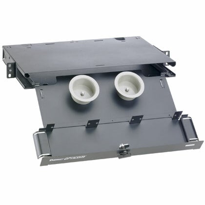Opticom Rack Mount Fiber Enclosure, Bla