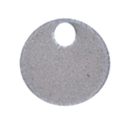 Marker Tag, 304 SS, Circle, 1 Hole, 2.13