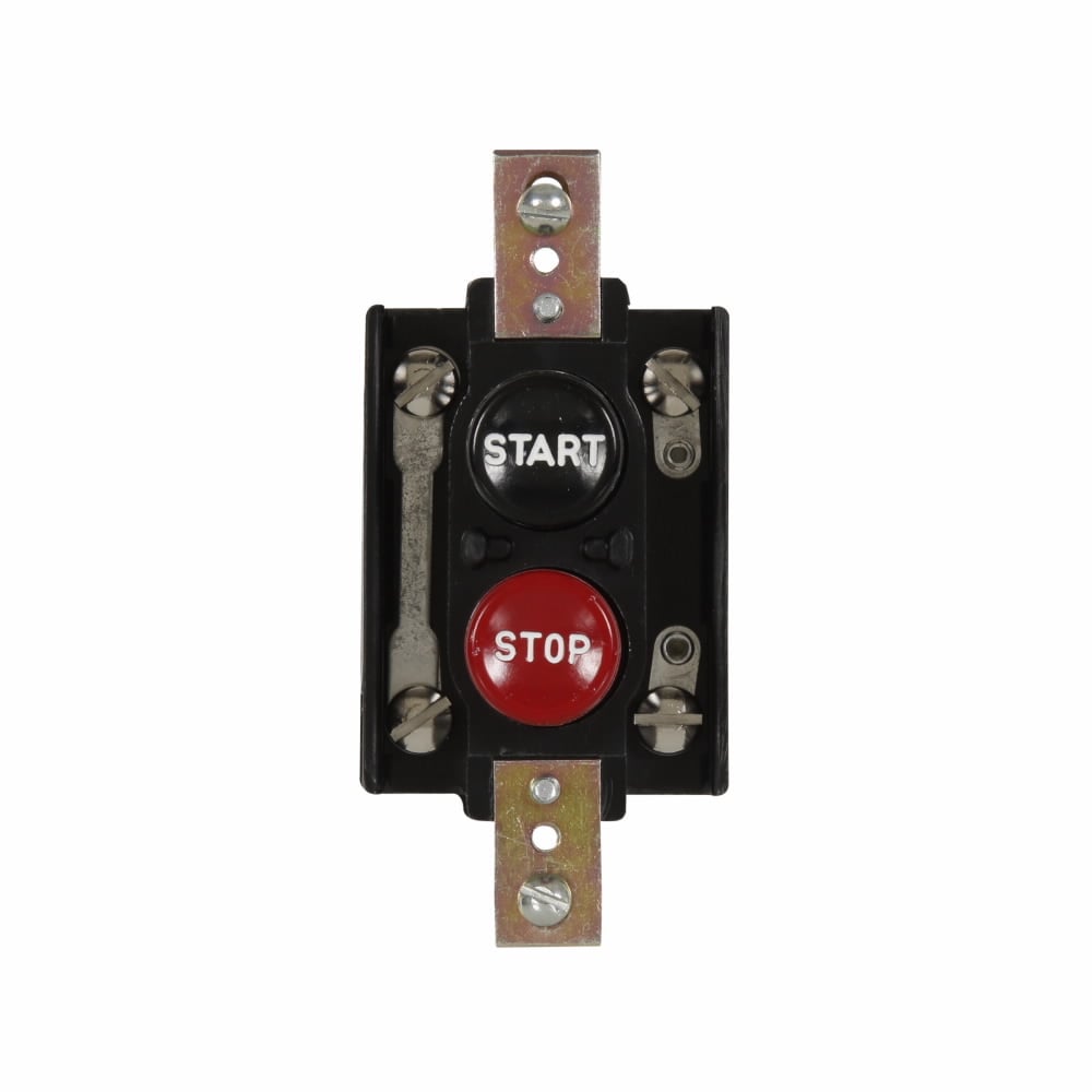Eaton 10250T pushbutton,10250H, Assembled control station, 30.5 mm, Heavy-Duty, NEMA 1, Green, Flush, Open type (no cover), START/STOP, Surface, Two element