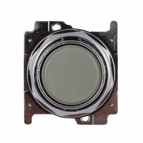 Eaton, 30.5 mm, Heavy-Duty Watertight/Oiltight Pushbutton,Class I Division 2,Gray,Plastic Actuator,Chrome bezel,Non-illuminated,Flush mounting,Momentary,30.5 mm,Flush Pushbutton,10250T Series