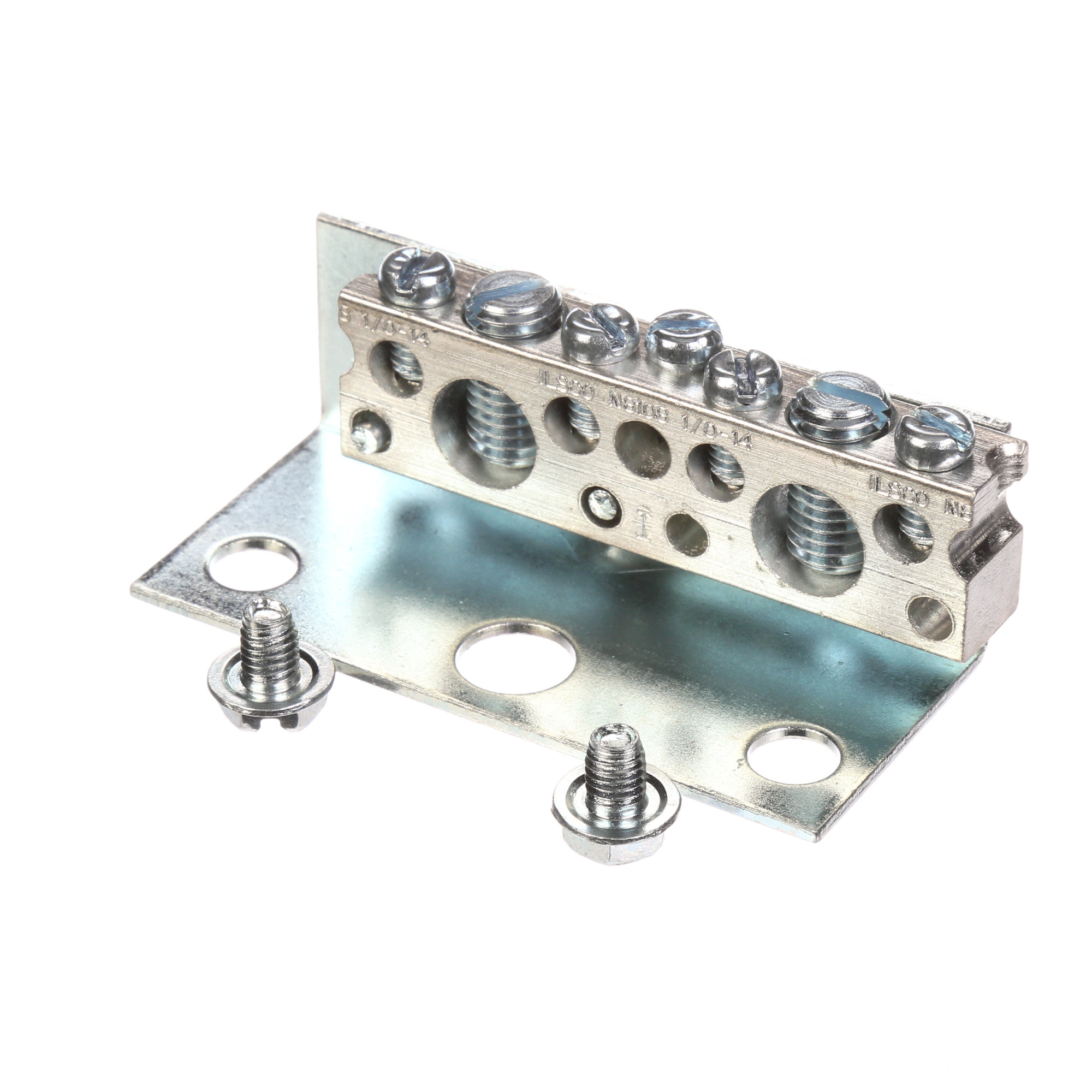  Low Voltage Residential Specialty Load Centers Miscellaneous Grounding bars (Al/Cu). Large connectors rated for (one 14-1/0, or 2-3 14-10), small connectors rated for (one 14-6 or two #14-12) length 2-5/16 IN. Connectors 5 small and 2 large.