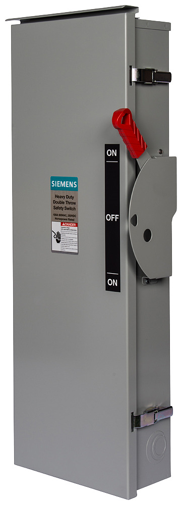  Low Voltage Circuit Protection Heavy Duty Safety Switches. Type ENCLOSED, SAFETY SWITCH Std UL V. Rating 600V A. Rating 200A Wattage 3W No. Of Poles 3PF. Rating 60Hz Action DOUBLE THROW Material 304SS Enclosure TYPE 3R. 2-3 point mounting holes. O. Cycles 8000 O. Temperature (-20F-120F) AMBIENT TEMPERATURE Environmental Conditions OUTDOOR