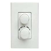 IllumaTech 1.5A 300W Rotary Combo Fan Speed Dimmer Control, Single-Pole, Ivory
